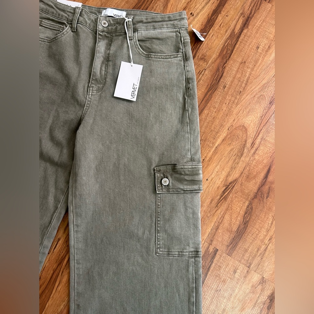 Vervet Lindsey 90s Vintage Loose Fit Wide Leg Stretch Cargo Pant Womens Size 29 - Picture 8 of 14